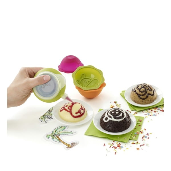 Hnedá pomôcka na zdobenie so 4 nadstavcami Lékué Decopen-image-2