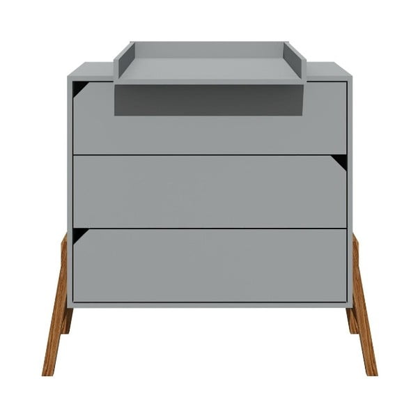 Sivá komoda s 3 zásuvkami BELLAMY Lotta-image-2