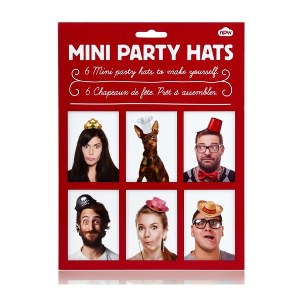 Sada 6 mini párty čiapočiek NPW Mini Party Hat