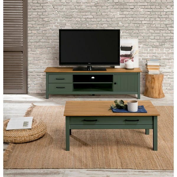 Zelený drevený konferenčný stolík Marckeric Miranda-image-1