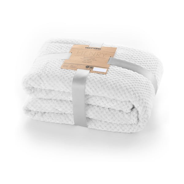 Biela deka z mikrovlákna DecoKing Henry, 150 x 200 cm-image-3