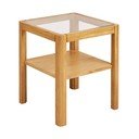 Odkladací stolík so sklenenou doskou 40x40 cm Lourmarin – House Nordic