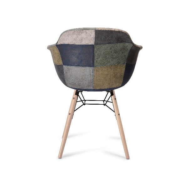 Sivá jedálenská stolička s nohami z bukového dreva Furnhouse Flame Patch-image-3