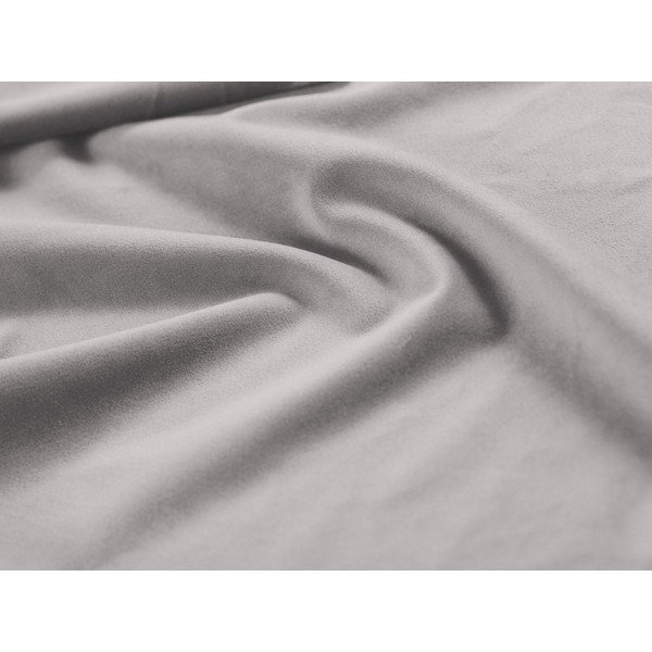 Čalúnená jednolôžková posteľ s úložným priestorom s roštom 90x200 cm v striebornej farbe Jodie – Micadoni -image-4