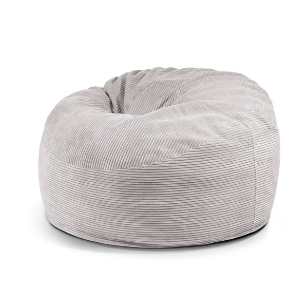 Svetlosivý menčestrový sedací vak Om 110 – SLOWDOWN