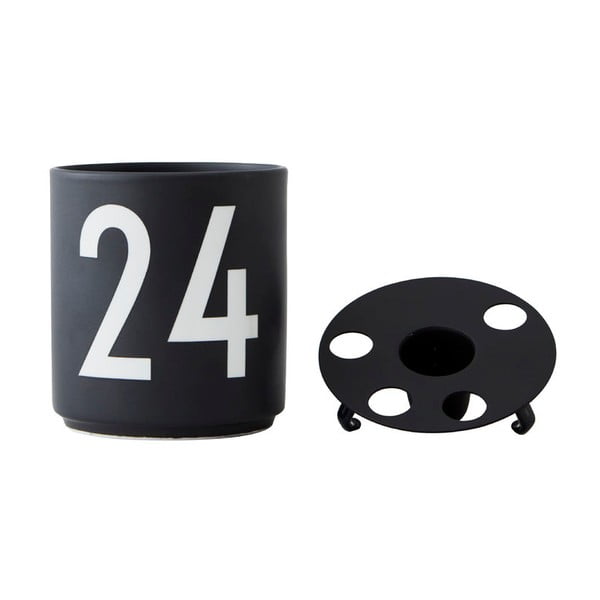 Čierny porcelánový svietnik Design Letters-image-2