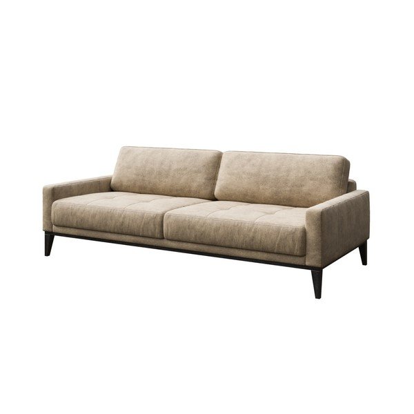 Béžová pohovka z imitácie kože MESONICA Musso Tufted, 210 cm-image-2