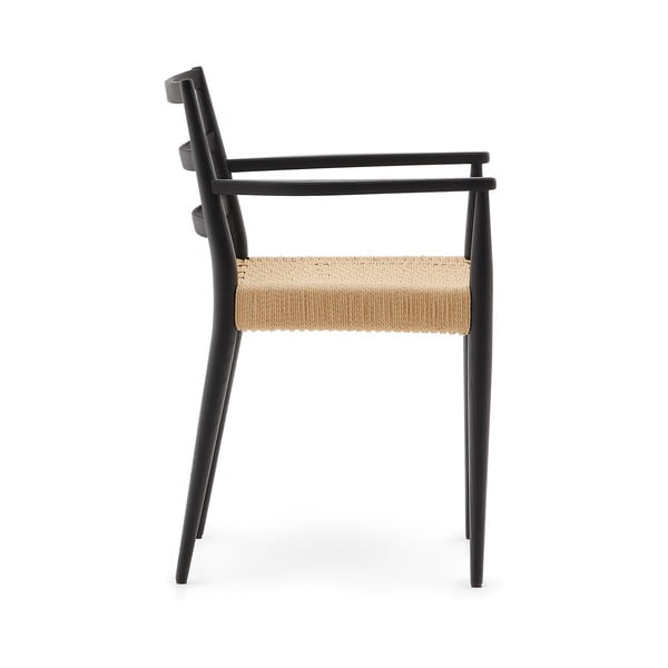 Jedálenská stolička z dubového dreva v čierno-prírodnej farbe v súprave 2 ks Analy – Kave Home-image-3