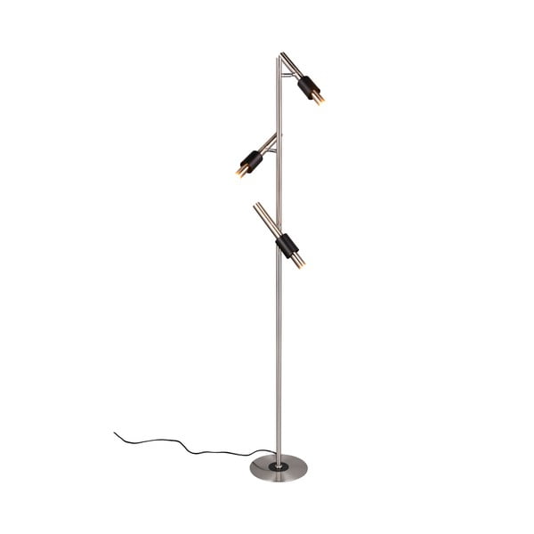 Čierna/v striebornej farbe LED stojacia lampa (výška  150 cm) Ikaris – Trio Select