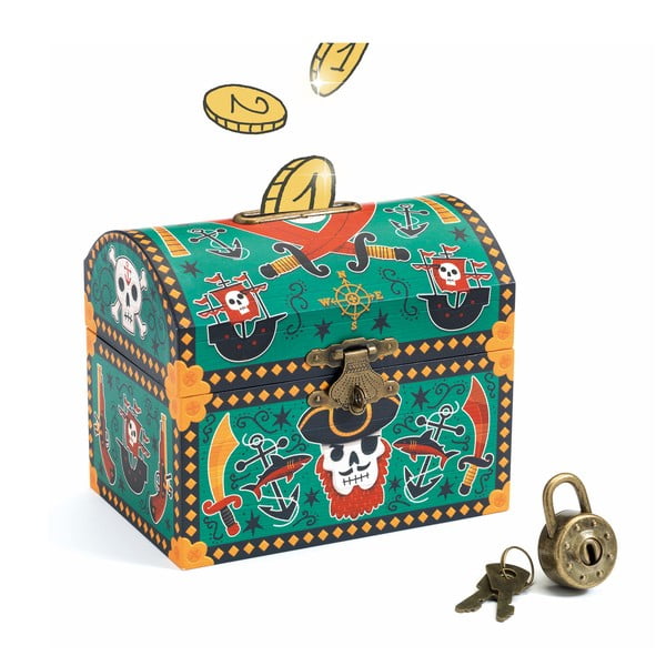 Detská pokladnička Djeco Pirátska truhla-image-1