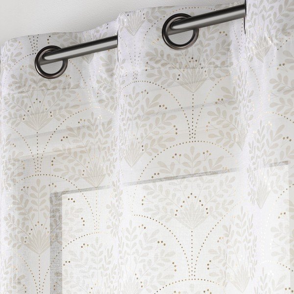Bielo-béžová záclona 140x280 cm Majestia – douceur d'intérieur