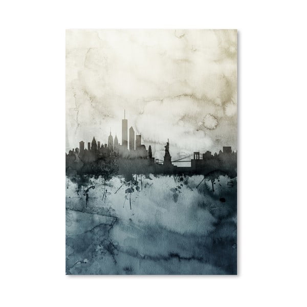 Plagát Americanflat New York USA Skyline, 42 x 30 cm