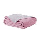 Ružový/svetlosivý prešívaný pléd z mikrovlákna 240x260 cm Softa – Restilo