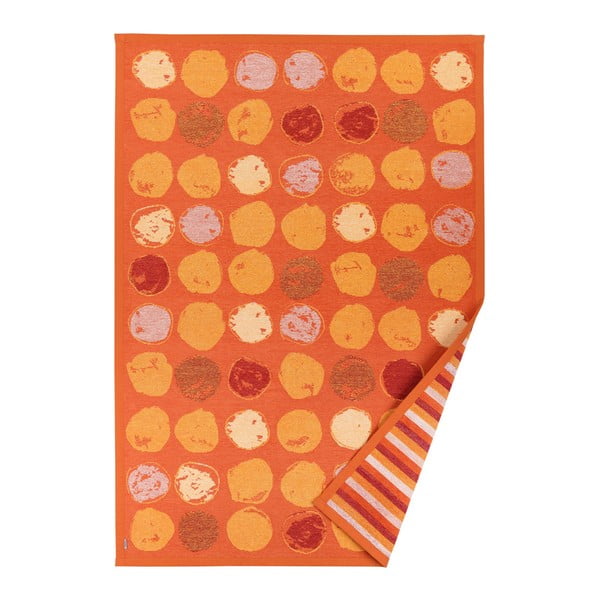 Oranžový vzorovaný obojstranný koberec Narma Veere, 140 × 200 cm