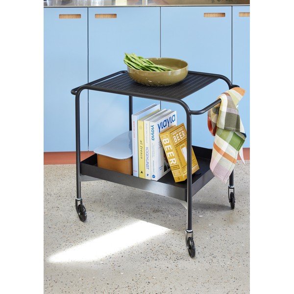 Kovový servírovací stolík na kolieskach 47x66 cm Push – Hübsch-image-1