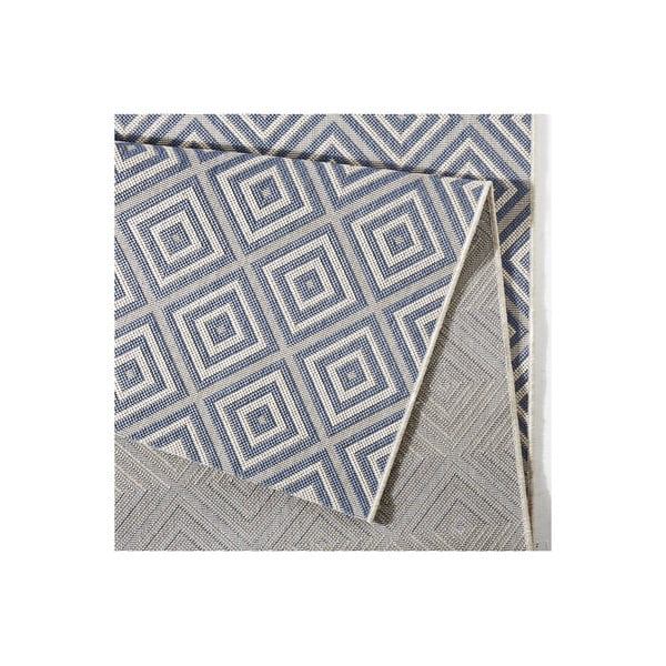 Modrý vonkajší koberec NORTHRUGS Karo, 160 × 230 cm-image-3