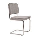 Sivé čalúnené hojdacie jedálenské stoličky v súprave 2 ks Ridge Kink Rib – Zuiver