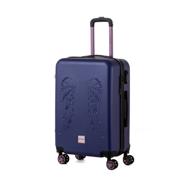 Modrý cestovný kufor Berenice Wingy, 71 l