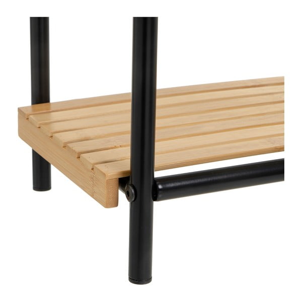 Bambusový regál v čierno-prírodnej farbe 41x77 cm – Casa Selección-image-1