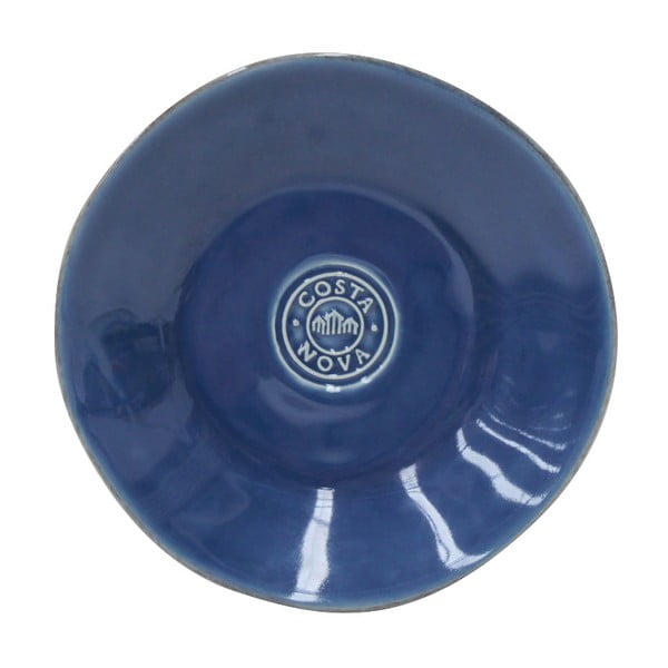 Modrý kameninový tanier na pečivo Costa Nova, ⌀ 16 cm