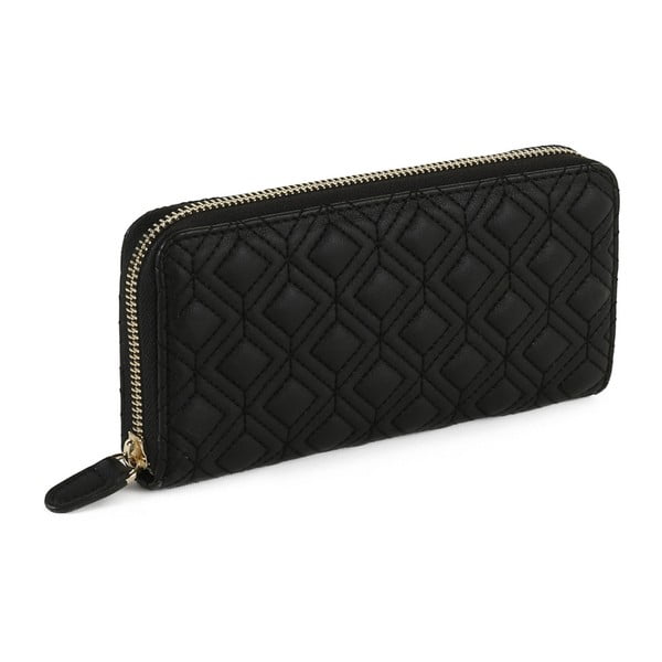 Čierna peňaženka z koženky Laura Ashley Beagle