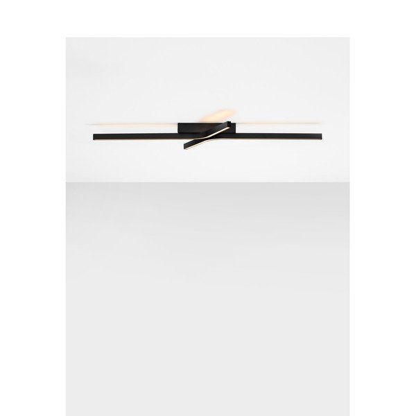 Matne čierne hliníkové LED stropné svietidlo so stmievačom 50x100 cm Akro – Nova Luce-image-3