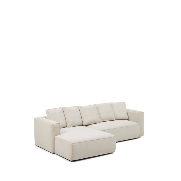 Béžová ženilková rozkladacia rohová pohovka (ľavý roh/s leňoškou) Marela – Kave Home-image-2