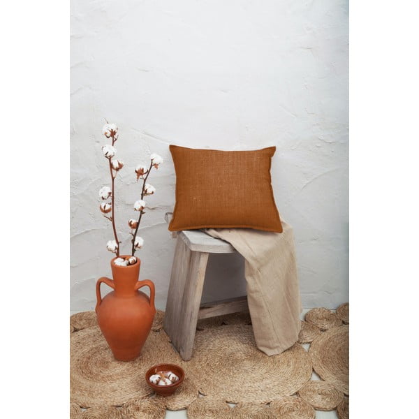 Oranžový vankúš Really Nice Things Terracota, 45 x 45 cm-image-1