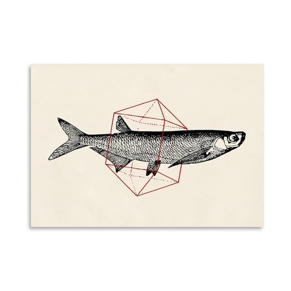 Plagát Fish In Geometrics 2 od Florenta Bodart, 30x42 cm