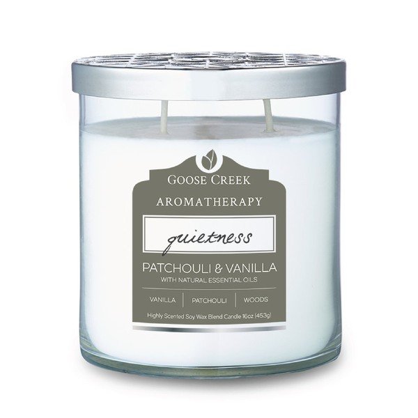 Vonná sviečka v sklenenej dóze Goose Creek Patchouli & Vanilla Blossom, 60 hodín horenia