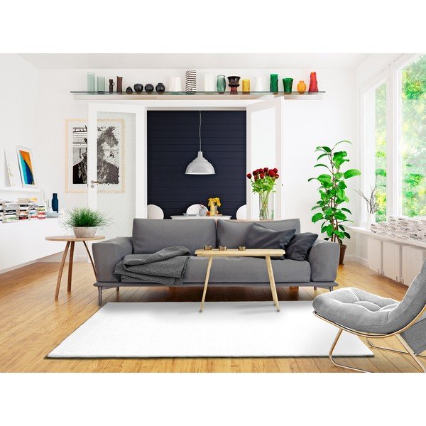 Biely koberec Universal Berna Liso, 160 x 230 cm-image-1