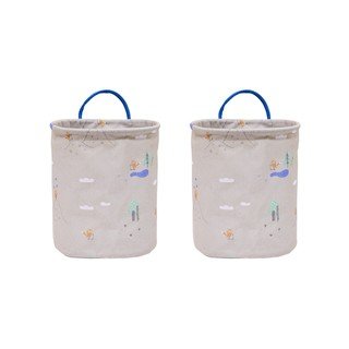 Béžové látkové detské koše na hračky v súprave 2 ks ø 18x22 cm Foxy – OYOY Mini