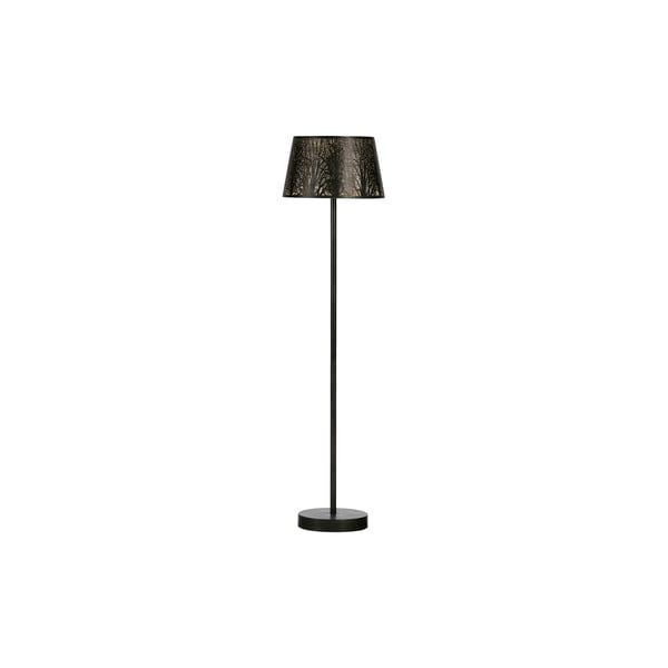 Čierna stojacia lampa WOOOD Keto, ø 43 cm