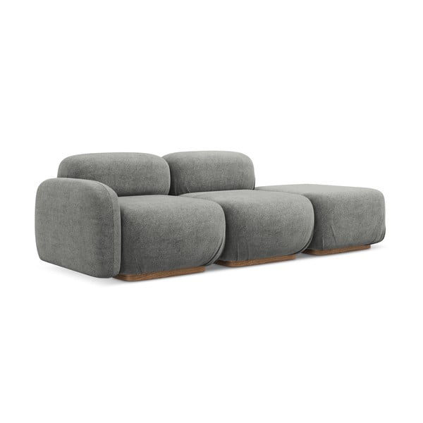 Sivá leňoška z textílie buklé (pravý roh) Ailani – Makamii-image-2