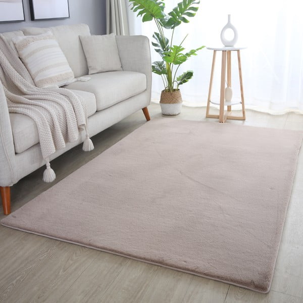 Béžový prateľný koberec 60x110 cm Pouffy – Ayyildiz Carpets-image-1
