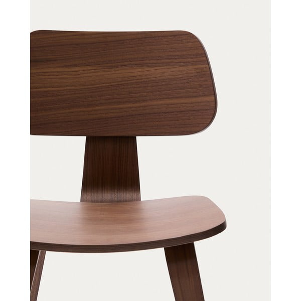 Tmavohnedá jedálenská stolička v dekore orecha Gena – Kave Home-image-3