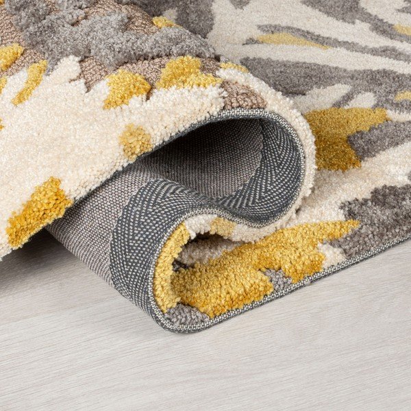 Sivo-žltý koberec Flair Rugs Soft Floral, 160 x 230 cm-image-1