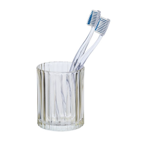 Béžový sklenený téglik na kefky Wenko Vetro-image-1