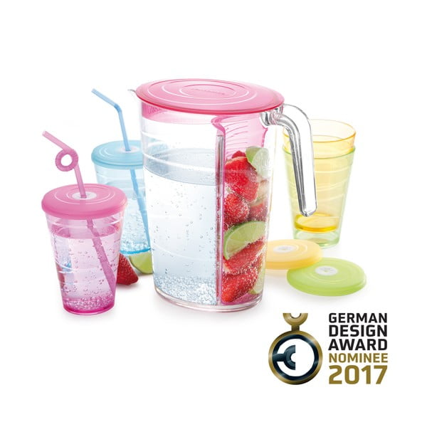 Džbán so 4 pohármi s viečkom myDrink – Tescoma-image-4