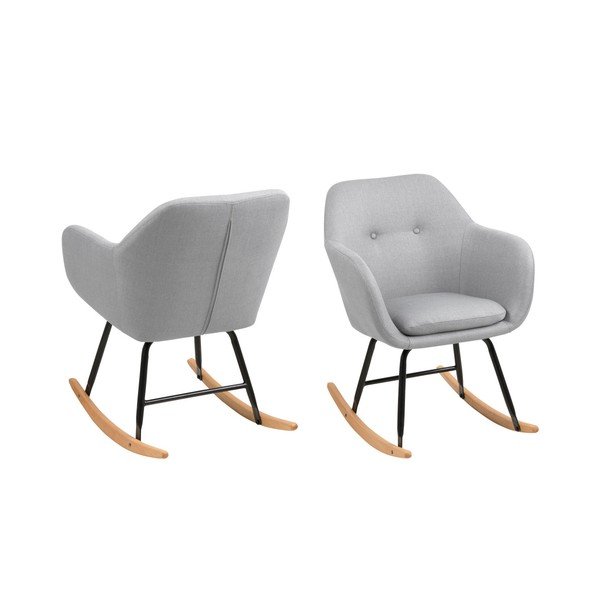 Svetlosivé hojdacie kreslo Actona Emilia-image-2