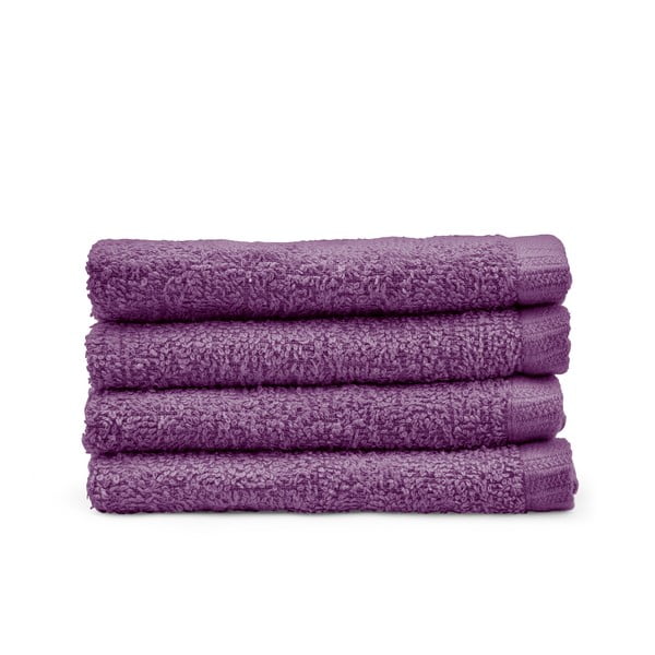 Fialové rýchloschnúce bavlnené uteráky v súprave 4 ks 30x30 cm Quick Dry – Catherine Lansfield