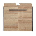 Závesná skrinka pod umývadlo v dekore duba v prírodnej farbe 53x60 cm Quickset 395 – Pelipal