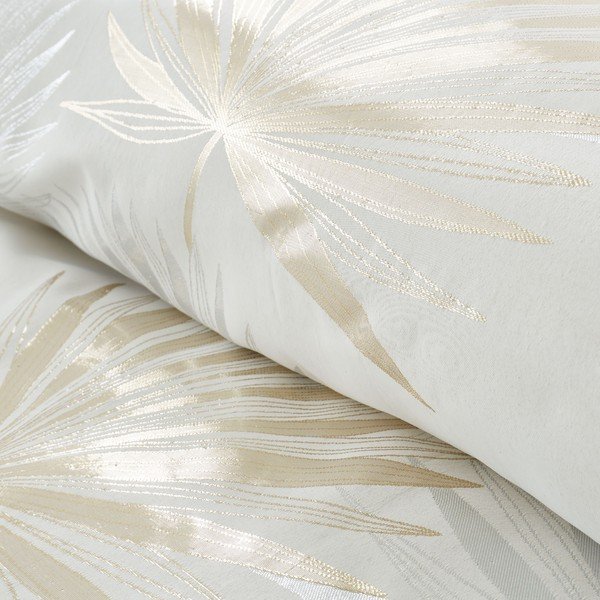 Béžové obliečky na dvojlôžko 200x200 cm Luxe Palm - Catherine Lansfield-image-3