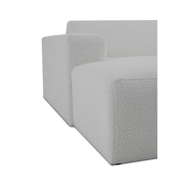 Biely modul pohovky z textílie buklé (ľavý roh) Roxy – Scandic-image-4