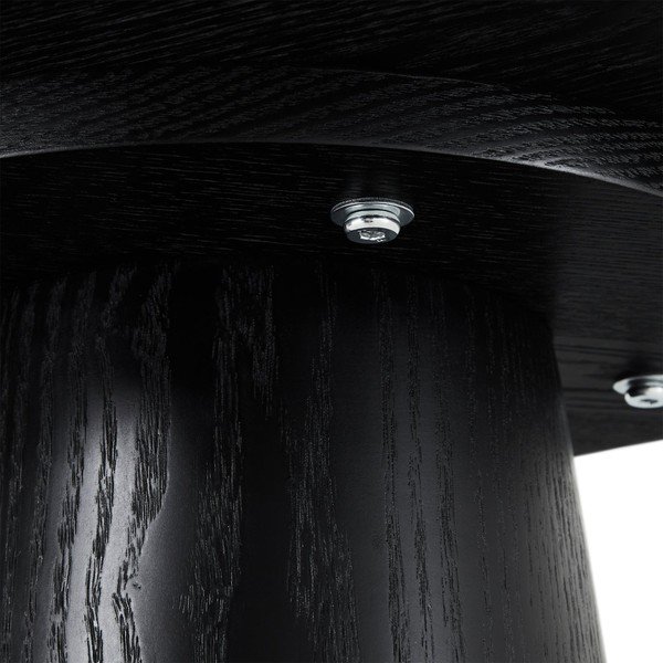 Čierny konferenčný stolík v dekore duba ø 45 cm Tango – Furnhouse-image-4
