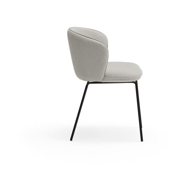 Svetlosivé čalúnené jedálenské kreslá v súprave 2 ks Add – Teulat-image-3