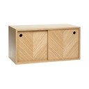 Nástenná polica z dubového dreva Hübsch Herringbone