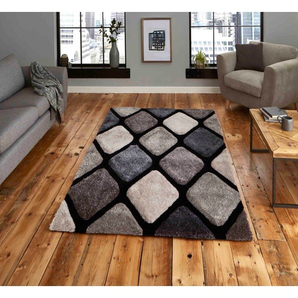 Tmavosivý ručne tkaný koberec 120x170 cm Noble House – Think Rugs-image-1
