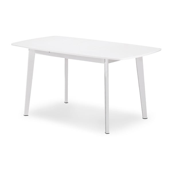 Rozkladací jedálenský stôl Teo, 120-150 cm, biely