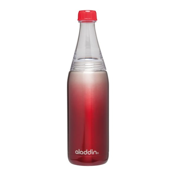 Červená vákuová termofľaša na vodu Aladdin Fresco Twist & Go, 600 ml